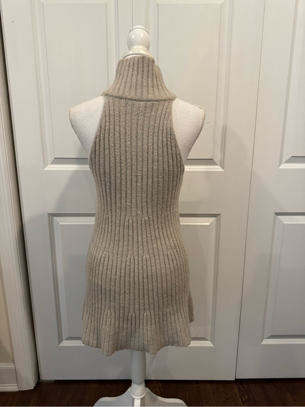 Free People Claude Turtleneck Sweater Dress XS Oatmeal Taupe - Picture 5 of 13
